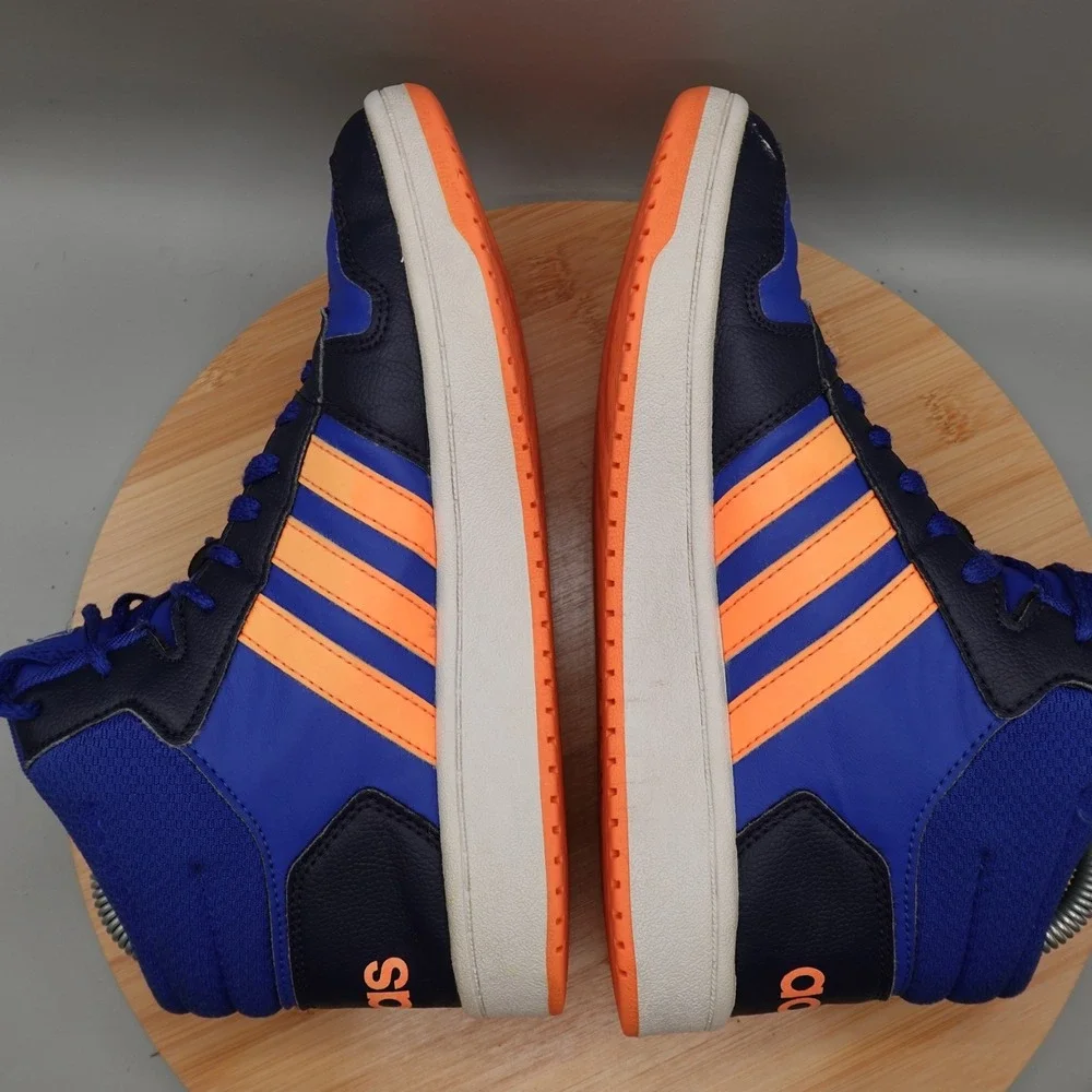 Adidas Size 6 Hoops Mid 3.0 GZ7769 Unisex Kids Blue/Orange Basketball Shoes Flaw